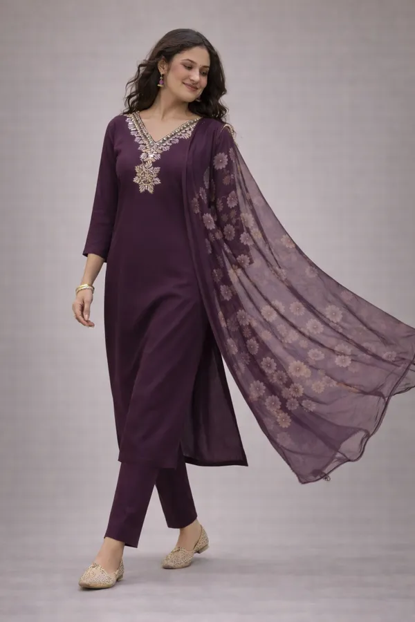 Purple_Embroidered_Straight_Kurta_Pant_Dupatta_Set_For_Women