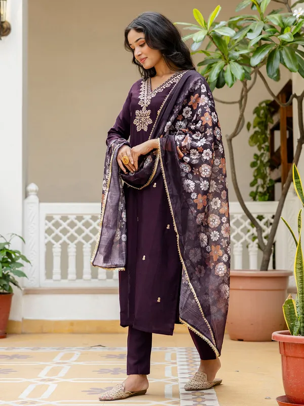 Purple_Embroidered_Straight_Kurta_Set_For_Women