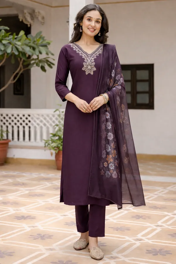 Purple_Embroidered_Straight_Kurta_Pant_Dupatta_Set_For_Women