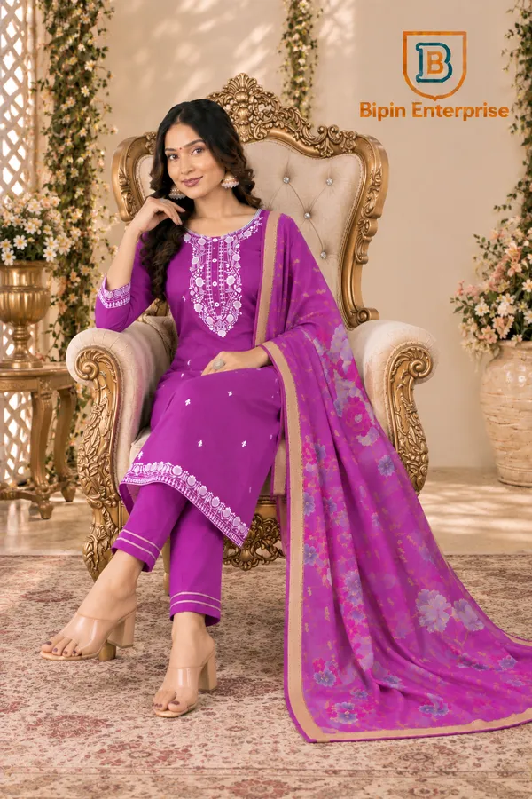 Purple_Embroidered_Straight_Kurta_Set_For_Women