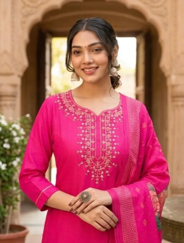 Pink_Embroidered_Straight_Kurta_Set_For_Women
