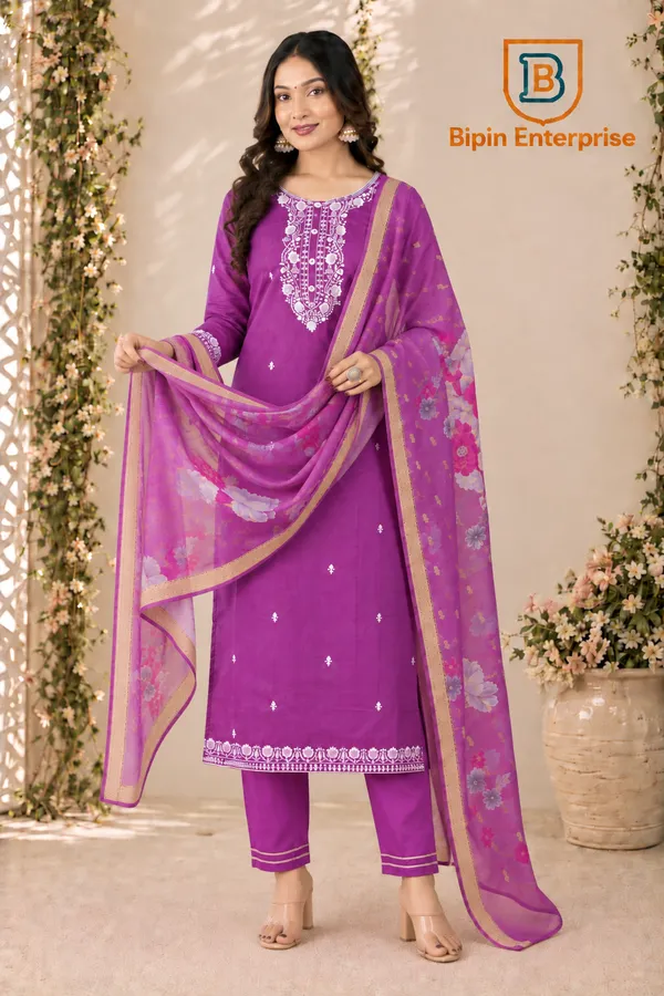 Purple_Embroidered_Straight_Kurta_Set_For_Women