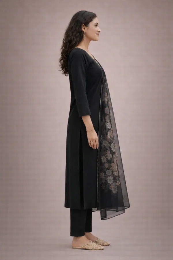 Black_Embroidered_Straight_Kurta_Set_For_Women
