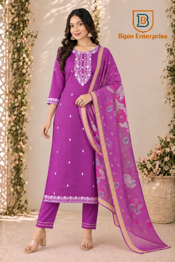 Purple_Embroidered_Straight_Kurta_Set_For_Women