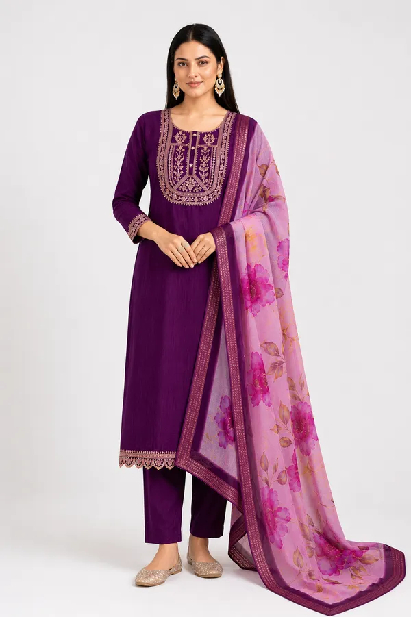 Purple_Embroidered_Straight_Kurta_Suit_Set_For_Women