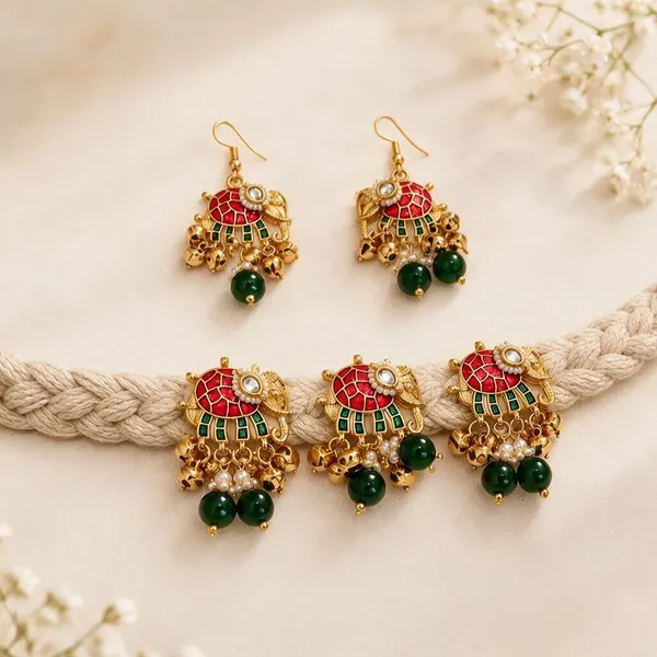 Gold_Tone_Meenakari_Necklace_Set_With_Earrings_For_Women