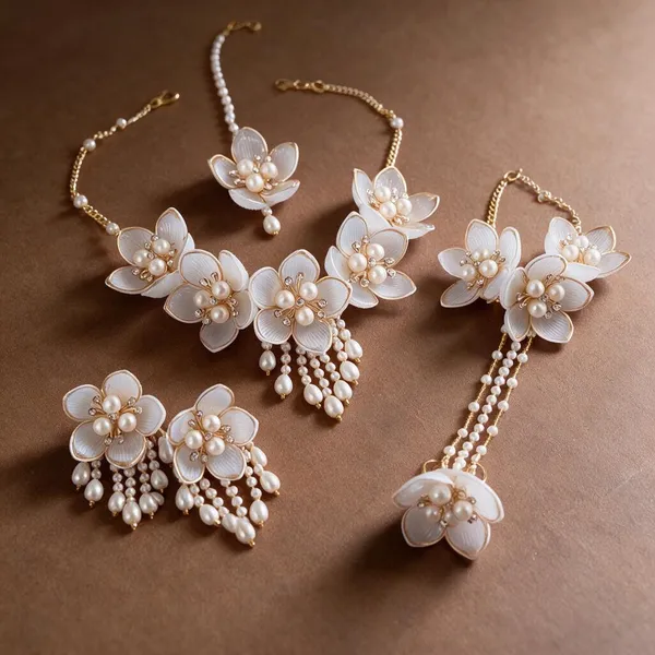 White_Floral_Pearl_Bridal__Haldi_Jewellery_Set