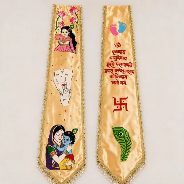 Satin_Silk_Baby_Shower_Duppata_With_Hand_Paiting_Turn_On_Screen_Reader_Suppor