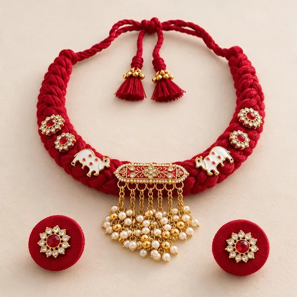 Red_Traditional_Necklace_Set_For_Women