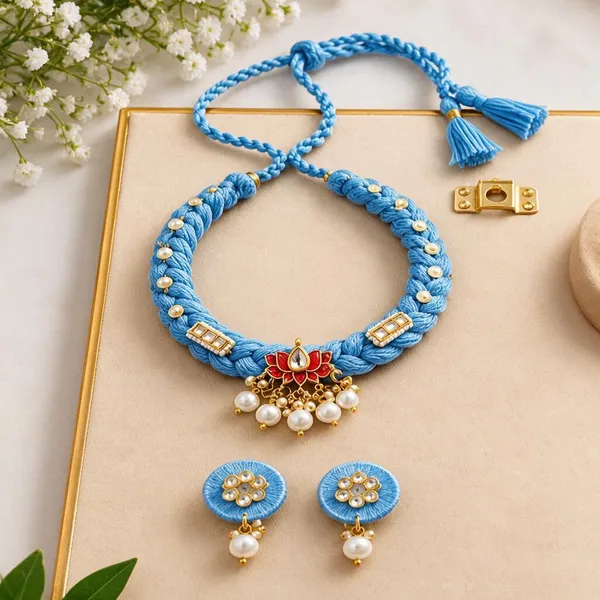 Blue_Thread_Traditional_Necklace_Set_For_Women