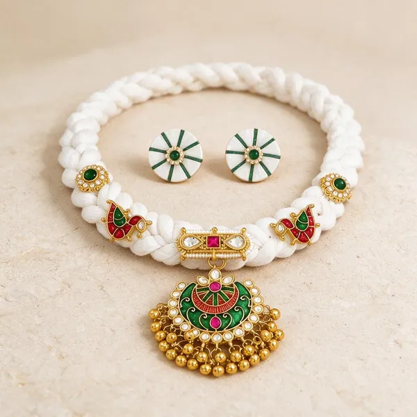 Gold-Tone_Beaded_Necklace_Set_For_Women