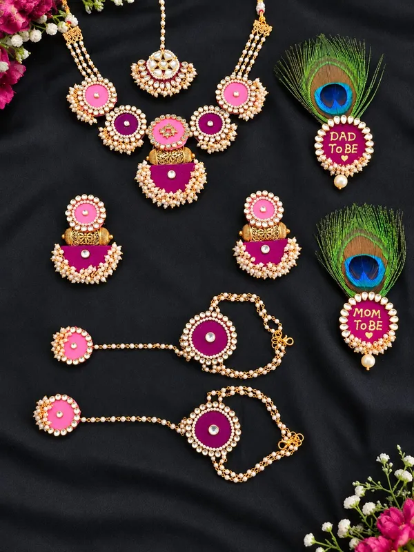 Pink_Pearl_Embellished_Traditional_baby_shower_Jewellery_Set_for_Women