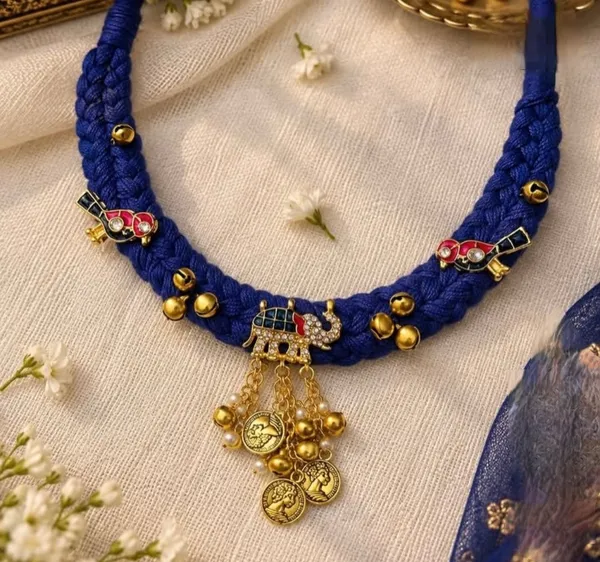 Blue_Braided_Thread_Statement_Necklace_for_Women