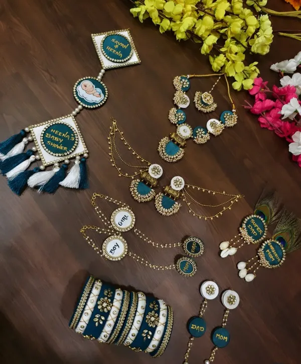 Blue_And_Gold_Beaded_Baby_Shower_Jewellery_Set