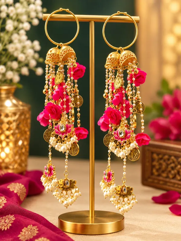 Golden_&_Pink_Pearl__Jhumka_Haldi_Hand_Kalire_For_Women