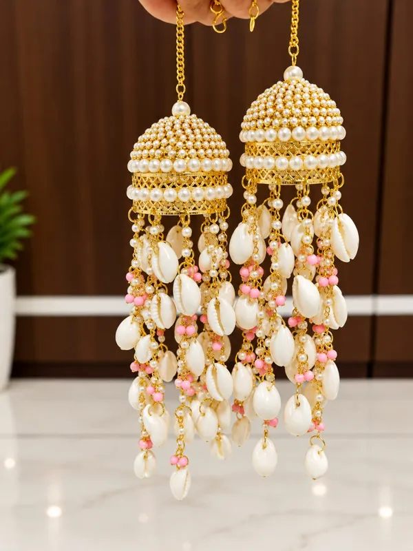 Gold-Tone_Pearl_Shell_Jhumka_Haldi_Hand_Kalire_For_Women
