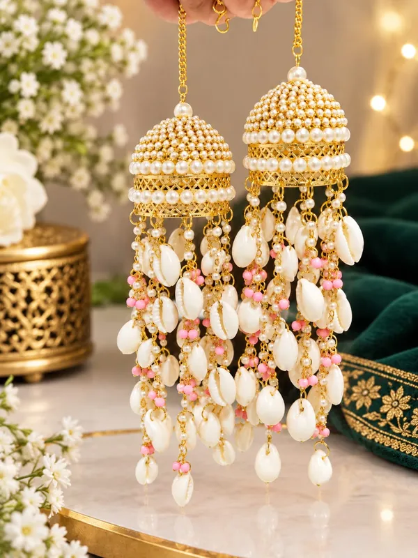 Gold-Tone_Pearl_Shell_Jhumka_Haldi_Hand_Kalire_For_Women