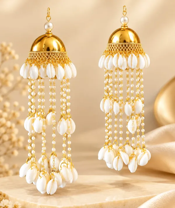 Gold-Tone_Pearl_Shell_Jhumka_Haldi_Hand_Kalire_For_Women
