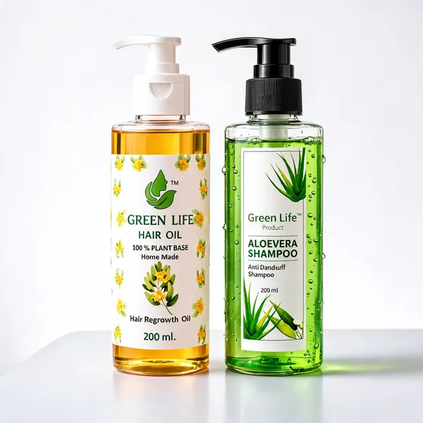 Green_Life_Aloe_Vera_Shampoo_And_Hair_Oil_Set_Pack_Of_2