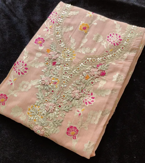 light_peach__vichitra_silk_top_and_duppataEmbroidered_Ethnic_Suit_Set_for_W