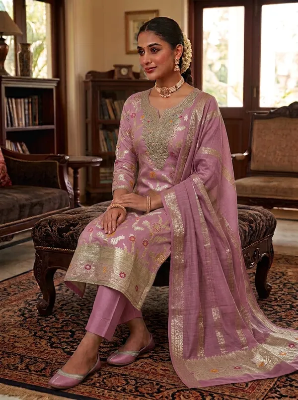 pink_vichtra_silk_top_and_duppatta,_Embroidered_top_and_duppata_Salwar_Suit_Set_for_Women