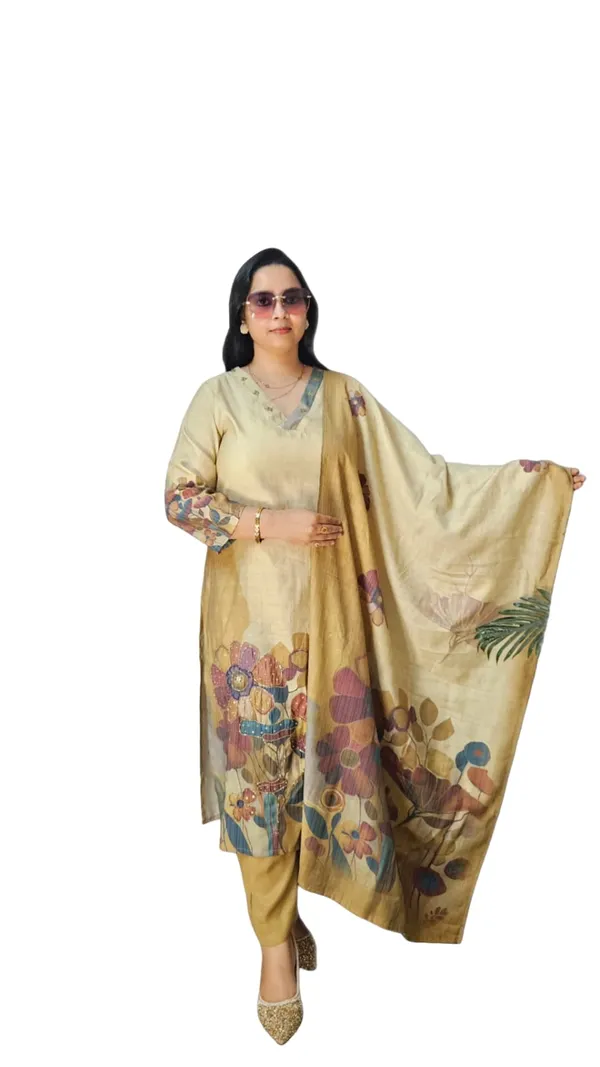 _beige_silk_,_shantoonfabric__pants,_Floral_design_Print_and_hand_work_in_neck_,_daman_,_and_duppata