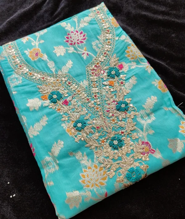 Turquoise_vichtra_silk_top_and_duppatta,_Embroidered_top_and_duppata_Salwar_Suit_Set_for_Women