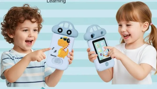Kids_Camera_Toy_Phone,Rechargeable,_Games,_Music_&_Alarm,_Blue_Dinosaur_Car_Design_for_Boys_&_Girls