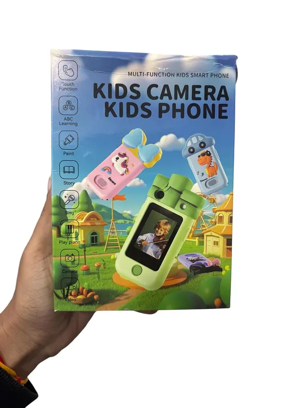 Kids_Camera_Toy_Phone,Rechargeable,_Games,_Music_&_Alarm,_Blue_Dinosaur_Car_Design_for_Boys_&_Girls