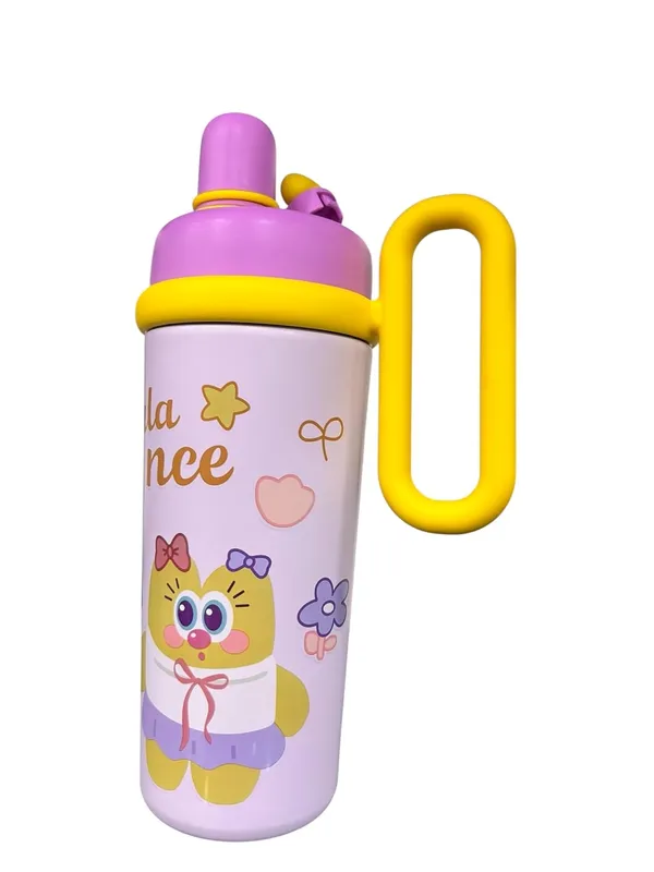 Stay_Hydrated_in_Style:_The_Sweet_Sip_Pastel_Tumbler_with_Spout_Straw,_Easy_Grip_Loop_Handle,_Adorable_Ballet_Character_Design,_Pink_and_Yellow