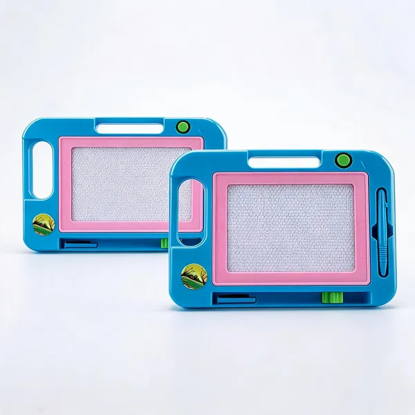 2-in-1_Magnetic_Drawing_Board_for_Kids,_Reusable_Erasable_Sketch_Pad_with_Attached_Stylus_Pen,_Ages_3+_-_Pack_of_2