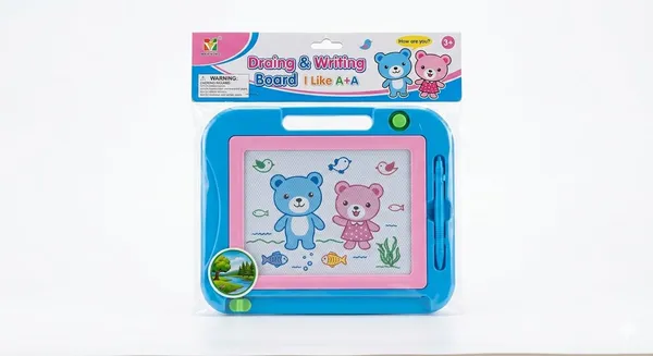 2-in-1_Magnetic_Drawing_Board_for_Kids,_Reusable_Erasable_Sketch_Pad_with_Attached_Stylus_Pen,_Ages_3+_-_Pack_of_2