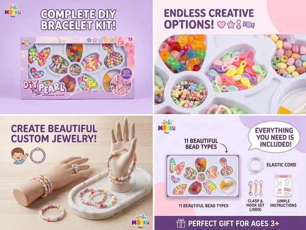 FAMNEST_JOYBOX_DIY_Bracelet_Making_Kit_for_Girls_|_DIY_Pearl_Handmade_Beaded_Jewelry_Making_Set_|_Colorful_Beads,_Charms_&_Accessories_|_Creative_Craft_Gift_for_Kids_3+_Years