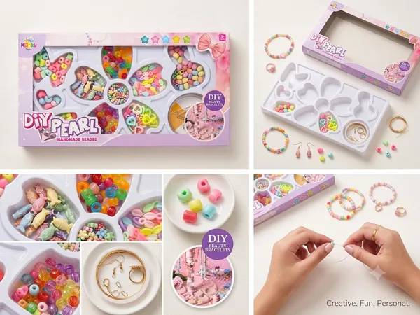 FAMNEST_JOYBOX_DIY_Bracelet_Making_Kit_for_Girls_|_DIY_Pearl_Handmade_Beaded_Jewelry_Making_Set_|_Colorful_Beads,_Charms_&_Accessories_|_Creative_Craft_Gift_for_Kids_3+_Years