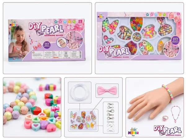 FAMNEST_JOYBOX_DIY_Bracelet_Making_Kit_for_Girls_|_DIY_Pearl_Handmade_Beaded_Jewelry_Making_Set_|_Colorful_Beads,_Charms_&_Accessories_|_Creative_Craft_Gift_for_Kids_3+_Years