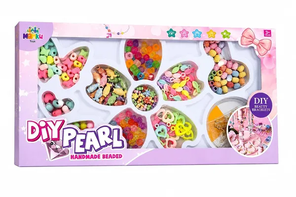 FAMNEST_JOYBOX_DIY_Bracelet_Making_Kit_for_Girls_|_DIY_Pearl_Handmade_Beaded_Jewelry_Making_Set_|_Colorful_Beads,_Charms_&_Accessories_|_Creative_Craft_Gift_for_Kids_3+_Years
