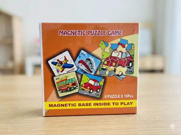 FAMNEST_JOYBOX_Magnetic_Puzzle_Game_for_Kids_|_4-in-1_Vehicle_Jigsaw_Puzzles_with_Magnetic_Base_|_Educational_Learning_Travel_|_Toys_for_Toddlers_Boys_&_Girls_|_Gifts_for_Kids