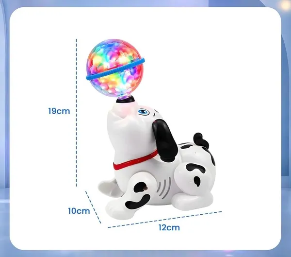 FAMNEST_JOYBOX_Dancing_Dog_Toy_for_Kids_with_360_Degree_Rotation_|_Colorful_3D_Projection_Flashing_Lights_&_Electric_Music,_Battery_Operated_Musical_Dalmatian_Pet_Toy