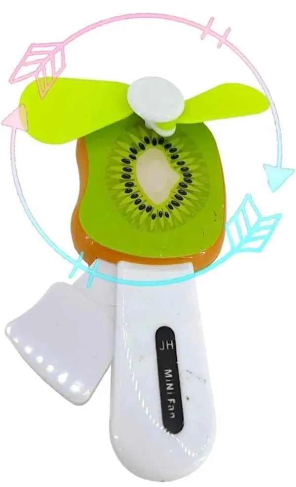 FAMNEST_JOYBOX_Hand_Press_Manual_Mini_Fan_|_Portable_Fruit_Shaped_Pocket_Fan_|_No_Battery_Required_Handheld_Cooling_Toy_for_Kids_Travel_Office_|_Hand_press_fan_manual,_Assorted_Colors