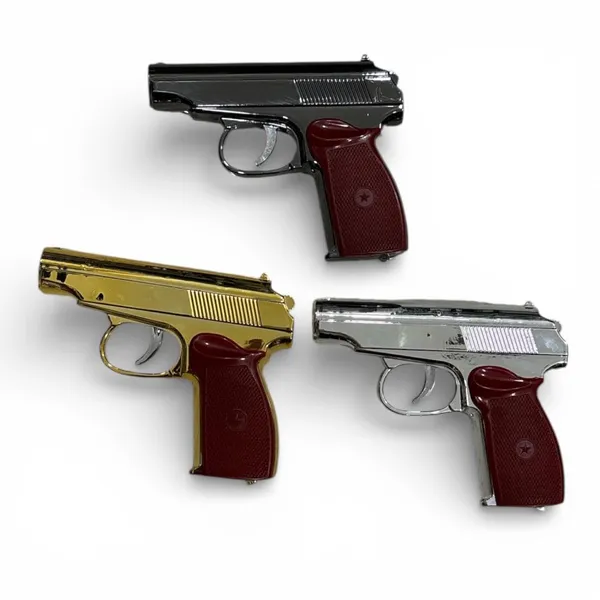 FAMNEST_JOYBOX_Miniature_Novelty_Prop_Gun_|_Classic_Metallic_Finish_|_Costume_Accessory_Toy_for_Boys_and_Adults_|_Realistic_Detail_Collectible_Design_|_Red_Textured_Grip,_Vintage_Replica_Design