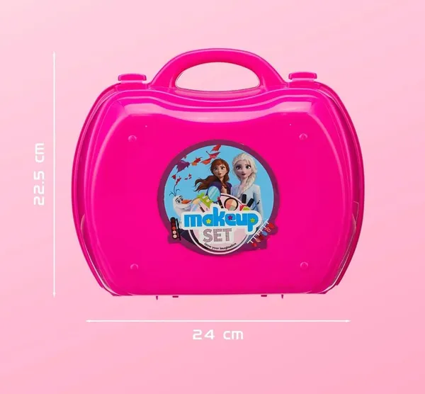 FAMNEST_JOYBOX_Kids_Makeup_Toy_Set_with_Mirror_and_Carry_Case_|_Pretend_Play_Beauty_Kit_with_Hair_Dryer_Comb_Accessories_|_Portable_Vanity_Playset_for_Girls,_Ages_2+