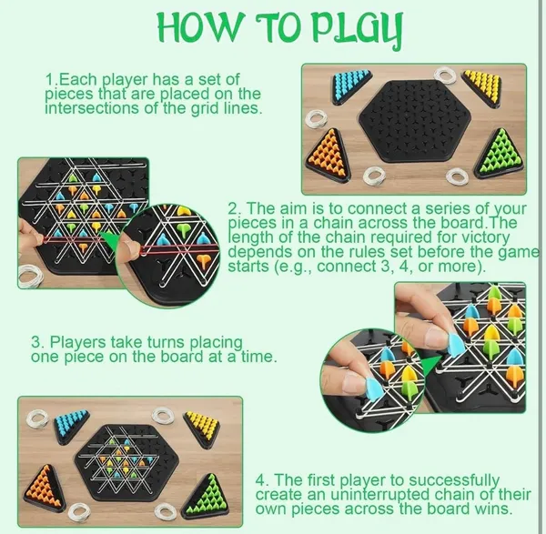 FAMNEST_JOYBOX_Puzzle_Geometry_Chain_Chess_Game_|_Elastic_Band_Strategy_Board_Game_for_2-4_Players_|_Educational_Logic_Brain_Teaser_Toy_for_Kids_Ages_6+_|_Colorful_Pieces,_Indoor_Thinking_Game