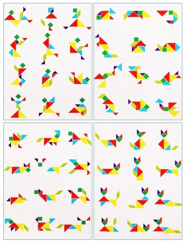 FAMNEST_JOYBOX_Wooden_Tangram_Puzzle_Book_for_Kids_|_7-Piece_Colorful_Magnetic_Shape_Brain_Teaser_with_Pattern_Cards_|_Friendly_Magnetic_Puzzle_Game_|_Travel_Educational_Toy_for_Ages_3+