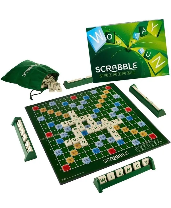 FAMNEST_JOYBOX_Classic_Word_Building_Board_Game_with_Letter_Tiles_|_Educational_Crossword_Strategy_Toy_for_Family_and_Kids_|_2_to_4_Players_Fun_Game_Night