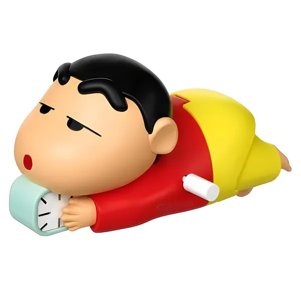 FAMNEST_JOYBOX_Shinchan_Anime_Action_Figure_|_Wind_Up_Sleeping_Poseable_Doll_for_Car_Dashboard_and_Desk_Decoration_|_Funny_Collectible_Toy_Gift_Ages_6+_Red