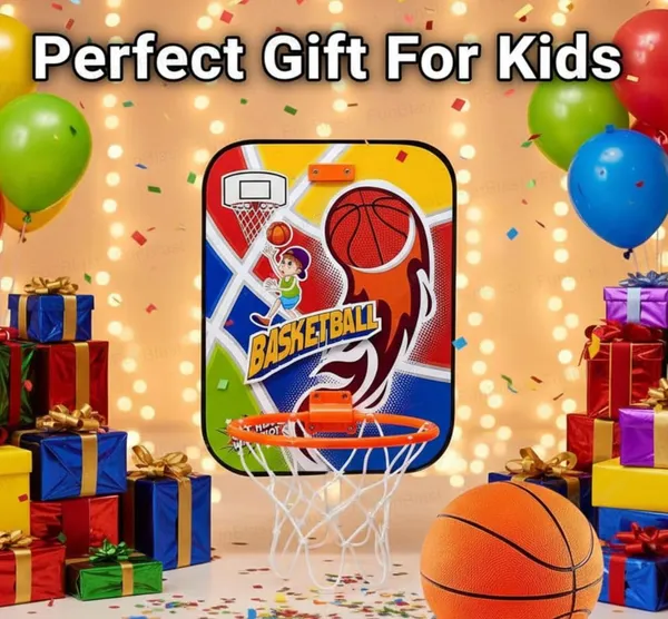 FAMNEST_JOYBOX_Adjustable_Wall_Mount_Basketball_Toys_Kit_for_Kids_|_Indoor_Game_|_Net_and_Ball_for_Boys_and_Girls_|_Perfect_Toy_for_Kids_6+_Age_|_Kids_Sports_Set