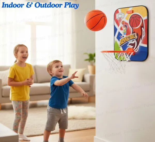 FAMNEST_JOYBOX_Adjustable_Wall_Mount_Basketball_Toys_Kit_for_Kids_|_Indoor_Game_|_Net_and_Ball_for_Boys_and_Girls_|_Perfect_Toy_for_Kids_6+_Age_|_Kids_Sports_Set