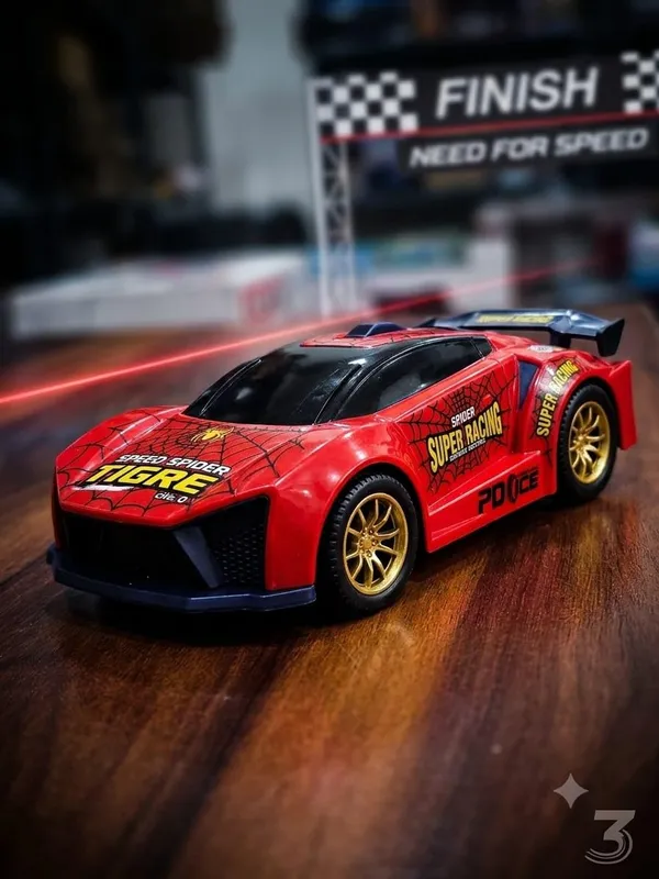 FAMNEST_JOYBOX_3-in-1_Gun_Remote_Control_Car_for_Kids_|_2.4GHz_RC_Racing_Sports_Car_Toy_with_Gun_Controller_|_Random_Color_Red_or_Yellow_|_Racing_Car_Toys_for_Kids,_Birthday_Gift