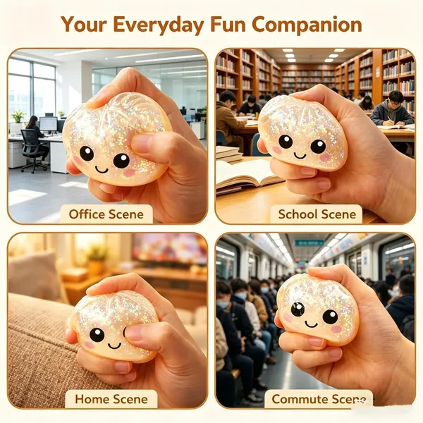 FAMNEST_JOYBOX_Cute_Dumpling_Squishy_Ball_Blind_Box_|_Cute_Big_Stress_Relief_Ball_|_Multicolour_Fidget_Sensory_Toy_for_Kids_&_Adults_|_Anxiety_Relief_Random_Color,_1PCs