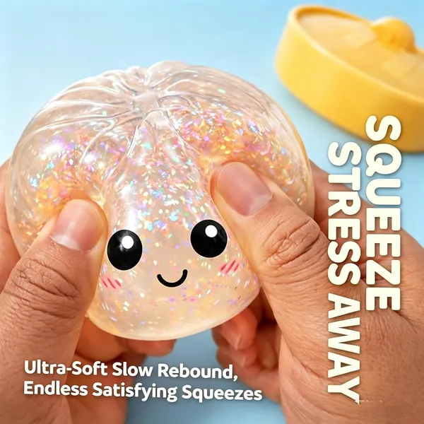 FAMNEST_JOYBOX_Cute_Dumpling_Squishy_Ball_Blind_Box_|_Cute_Big_Stress_Relief_Ball_|_Multicolour_Fidget_Sensory_Toy_for_Kids_&_Adults_|_Anxiety_Relief_Random_Color,_1PCs